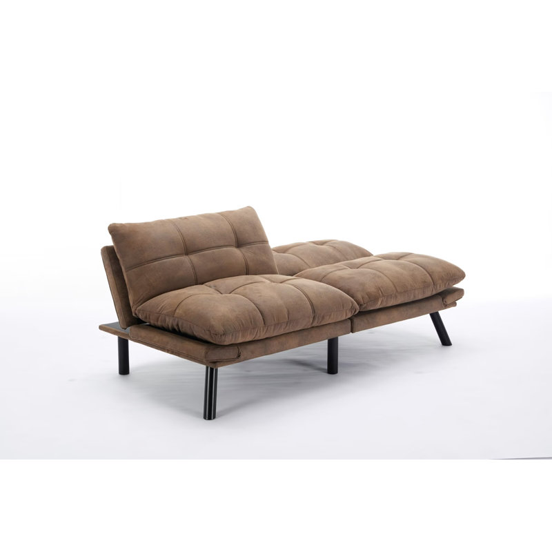 Lanis Pillow Top Arm, Brown Microfiber, 29.13'' H x 73'' W x 35'' D