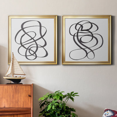 Autour de la montagne I - ensemble de 2 reproductions d'art sur toile