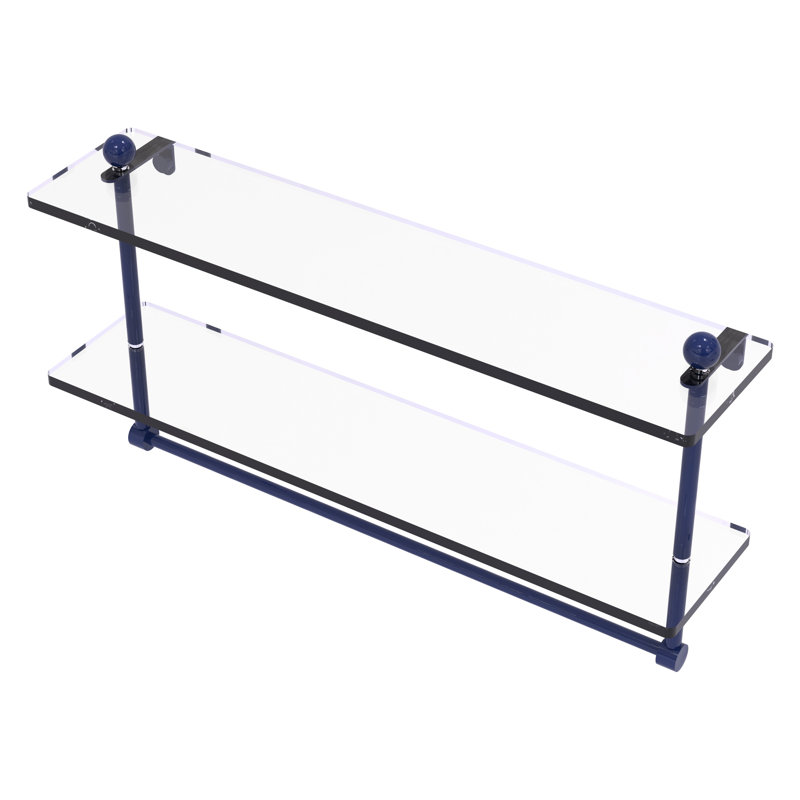 Tablette flottante avec porte-serviettes 2 pièces Prestige Regal, H 12 po x l 22 po x P 5 po, Bleu méditerranéen