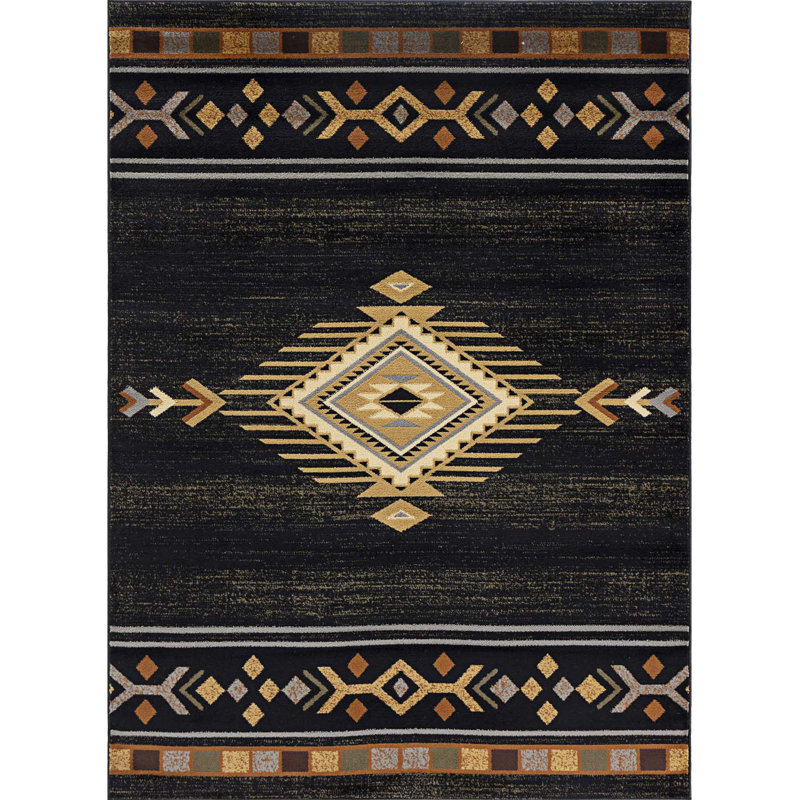 Traditional Southwest Area Rug, Runner Rug, Rectangle 7'10" x 10'3"