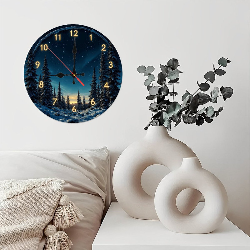 Horloge murale Winter Forest