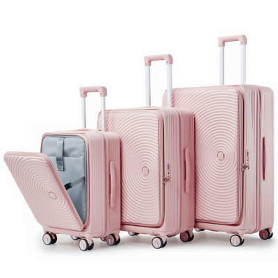 3-Piece Expandable Luggage Set with TSA Lock & Spinner Wheels