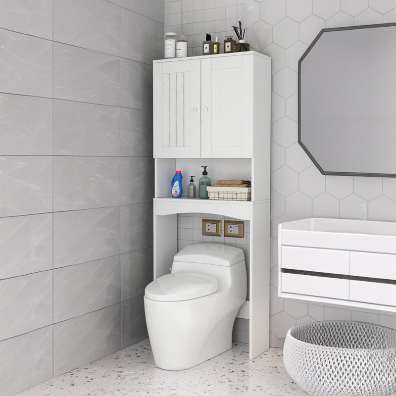  Organisateur de rangement de salle de bain autoportant au-dessus de la toilette Fahid