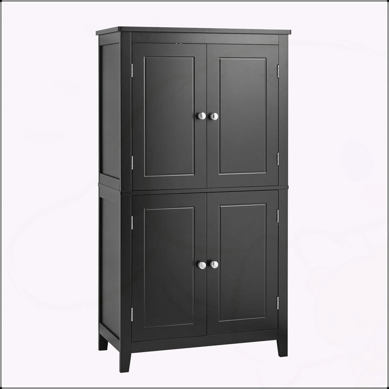 Versatile Freestanding Bathroom Cabinet With Multiple Features For Optimal Storage, Black
