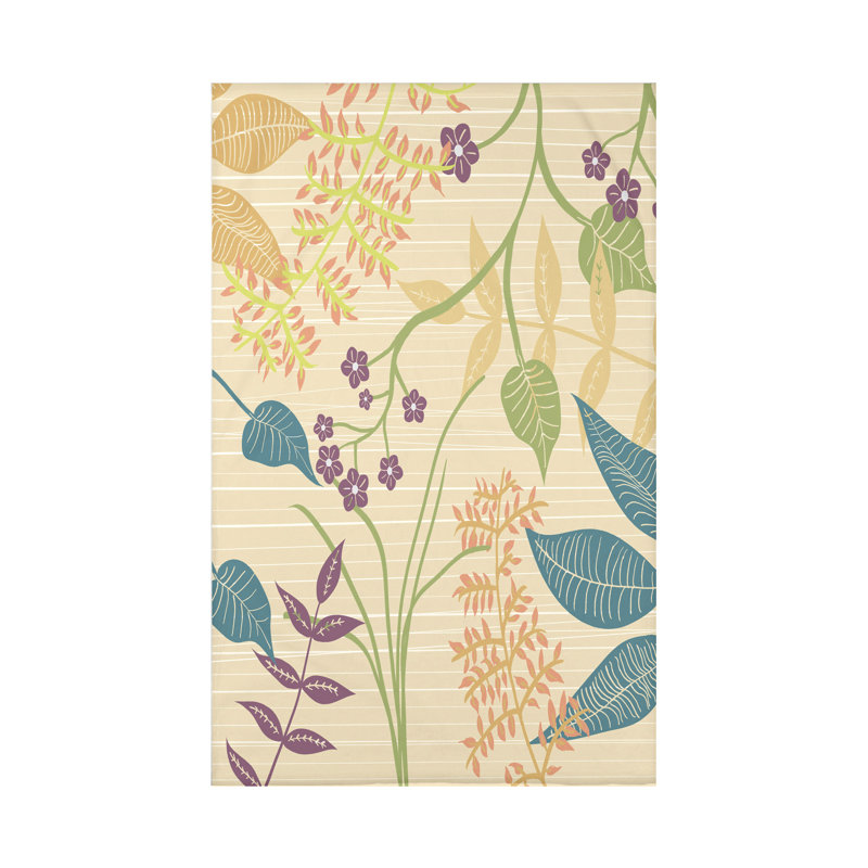 Jeté Botanical Blooms, L 60 po x l 50 po x P 0,5 po, Or