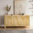 Storage Cabinet, Carved Scatter Pattern Dining Sideboard, Large Buffet with Adjustable Shelves-469932702