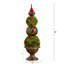 3Ft. Pre-Lit Artificial Christmas Ornament Boxwood Topiary Tree With 70 Warm White LED Lights