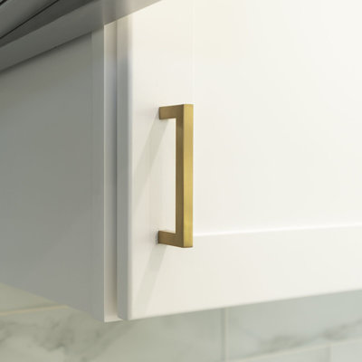 Classica Collection Square Handle Pull - 5" Center to Center Cabinet Pull Matte Black - Contemporary Hardware for Drawers & Cabinets - 25 Pack