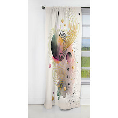 Viens - Abstract Curtain - Blackout Geometric Curtain - 1 Panels