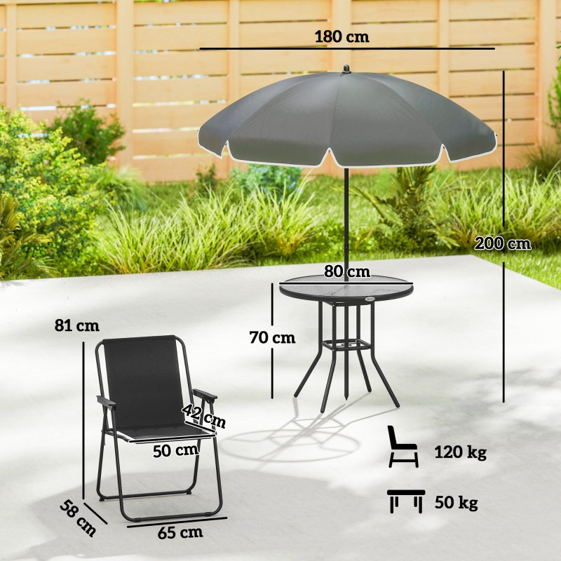 Steel Patio Dining Set Table,