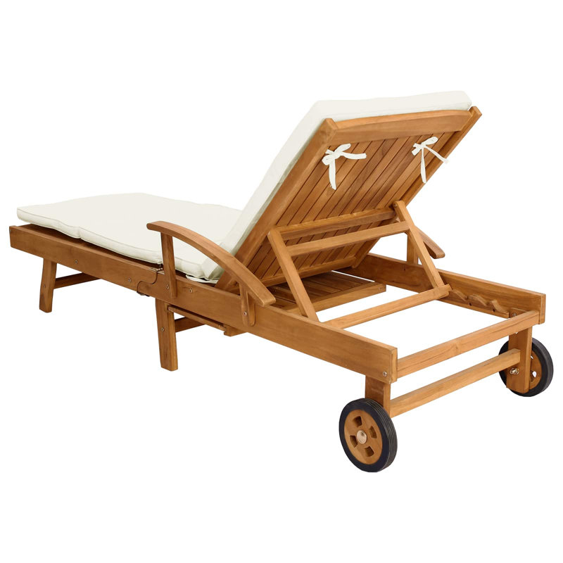 Outdoor Lounge Chair, Cream