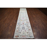 Oushak Collection, Transitional One-of-a-Kind Runner 2'7" X 15'6" Hand Knotted Area Rug