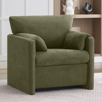 Fauteuil d'appoint surdimensionné en chenille 32,7 po