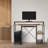 17 Stories Computer Desk with Monitor Shelf for At-Home Office Space, Brown/Black