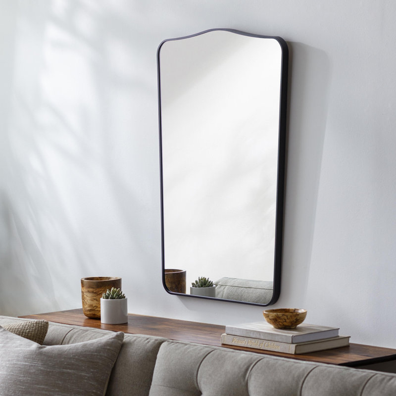 Bellona Aluminium Arch Wall Mirror, Black