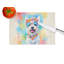 Westie Hippie Dawg Glass Cutting Board Large
