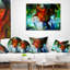 Conception abstraite de vitrail - Coussin imprimé abstrait