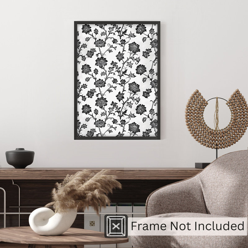 «Botanical Damask», reproduction d'art moderne sans cadre, H 36 po x l 24 po
