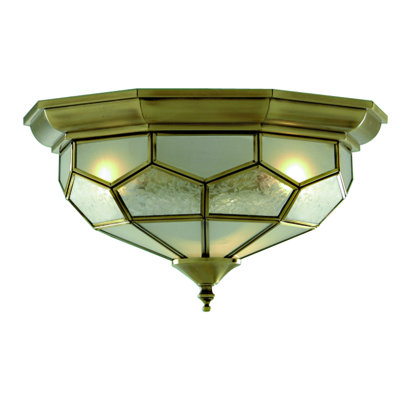 Bündige Deckenleuchte Janae, 29 cm aus Glas