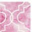 Tapis géométrique rose / ivoire en laine / coton touffeté à la main Berman-20945961