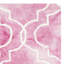 Tapis géométrique rose / ivoire en laine / coton touffeté à la main Berman-23720993
