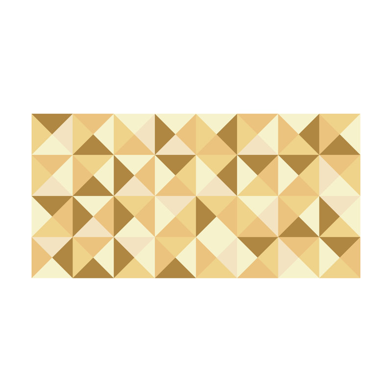 Abstract Geometric Pattern Champagne Color Palette Floor Stickers 131 x 60 cm