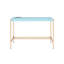 Bureau d'écriture bleu bébé et doré avec USB