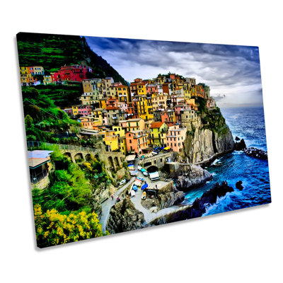 Manarola Liguria Italy - Wrapped Canvas Print