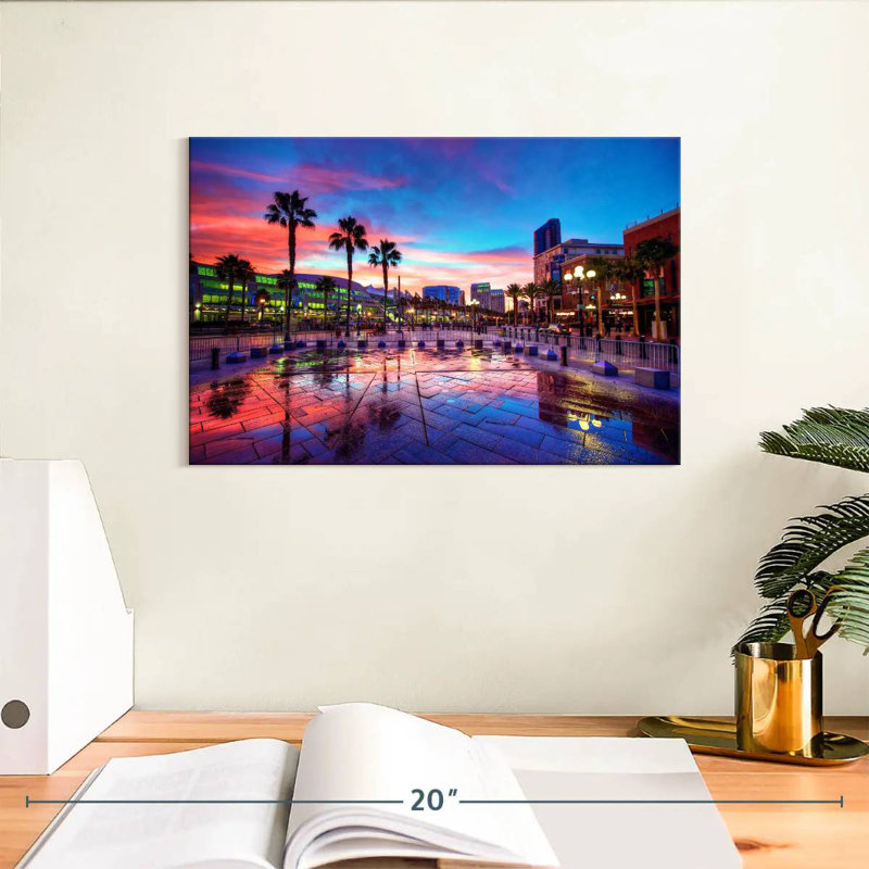 Couleurs de coucher de soleil Sireci San Diego, H 8 po x l 12 po