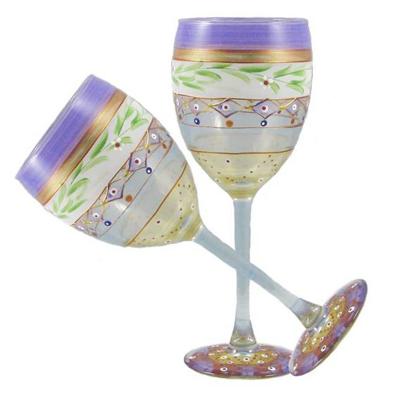 Verre à vin 11 oz Mosaic Garland, Mauve