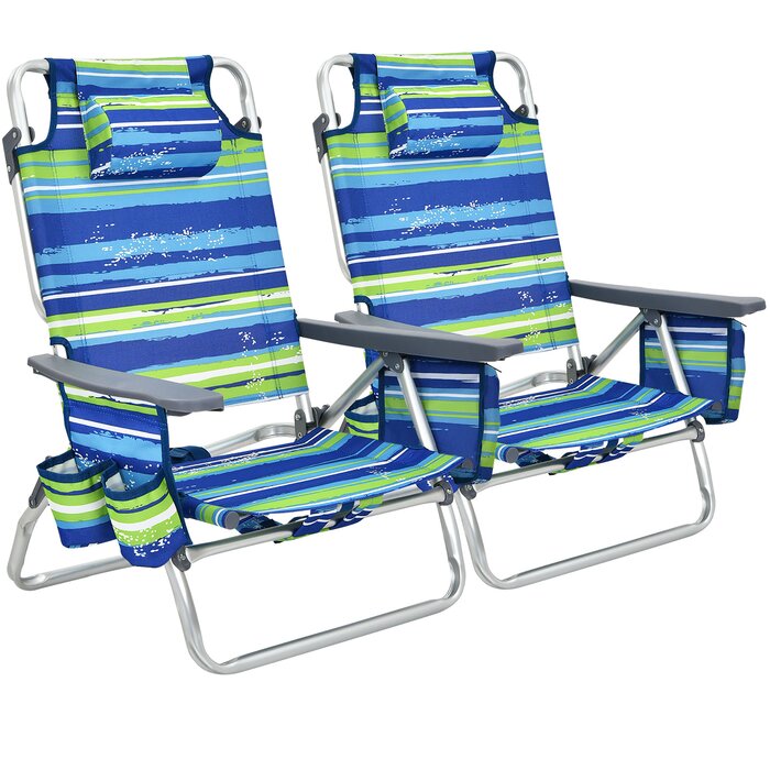 Arlmont & Co. Edenbourgh Folding Beach Chair | Wayfair