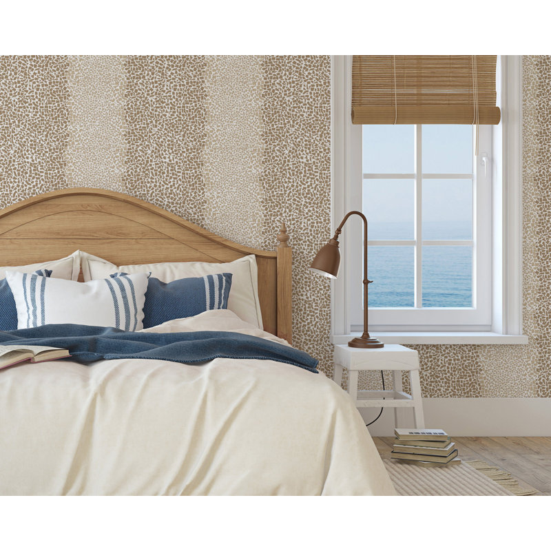Fifty States Shagreen 10' L x 24" W Wallpaper Roll, Taupe, Self-adhesive, Vinyl