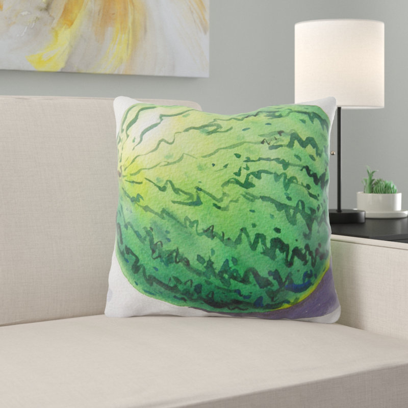 Coussin décoratif painting Rachell, Microsuède, Intérieur
