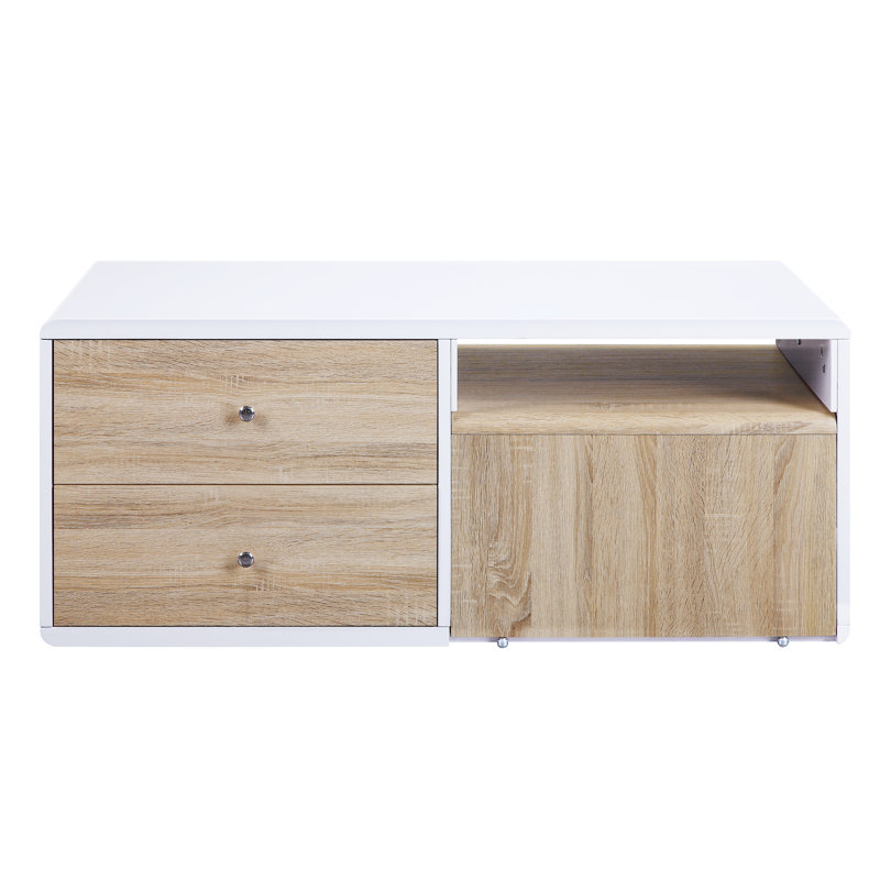 Halcomb Rectangular Coffee Table in White High Gloss
