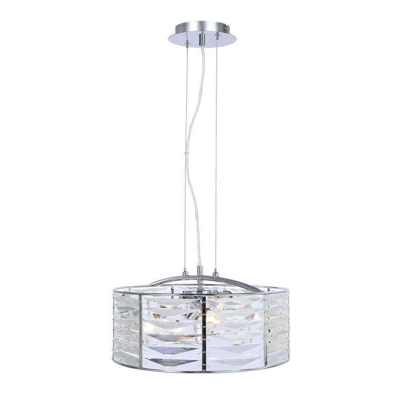 Camarillo 3 - Light Chrome Drum Pendant