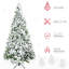 Arbre de Noël de 9 pi de hauteur avec neige floquée réaliste, ignifuge, plaisir familial, installation légère