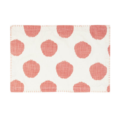 Napperon en coton Maribeth Dot Azalea