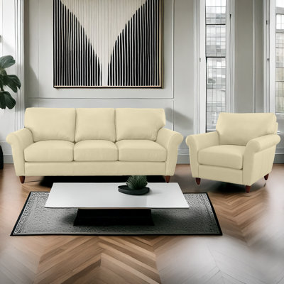 Ensemble de canapé et chaise 100% cuir Buxton