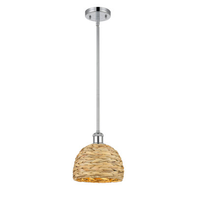 Luminaire suspendu en rotin tissé à 1 lumière Malaga