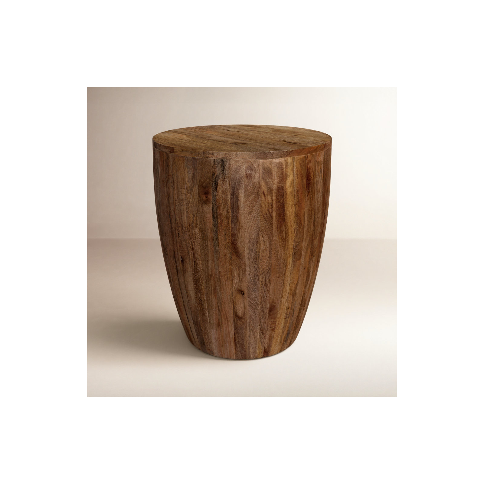 Vivenne Mango Wood End Table, Walnut