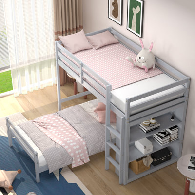 Emeteria Kids Twin Over Twin Bunk Bed