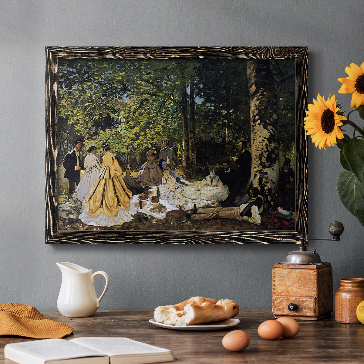 Charlton Home® Luncheon On The Grass, 1865 Framed On Canvas Print | Wayfair