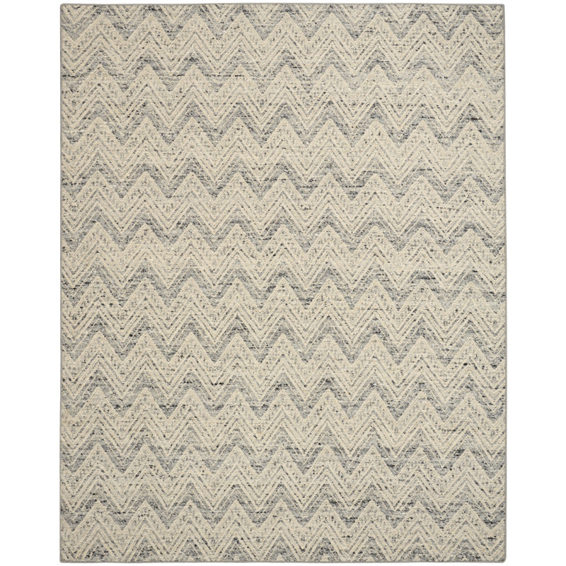 Dkny Pure Purl 5'3" X 7'3" Denim Ivory Modern Indoor Rug, Rectangle 5'3" x 7'3", Denim Ivory