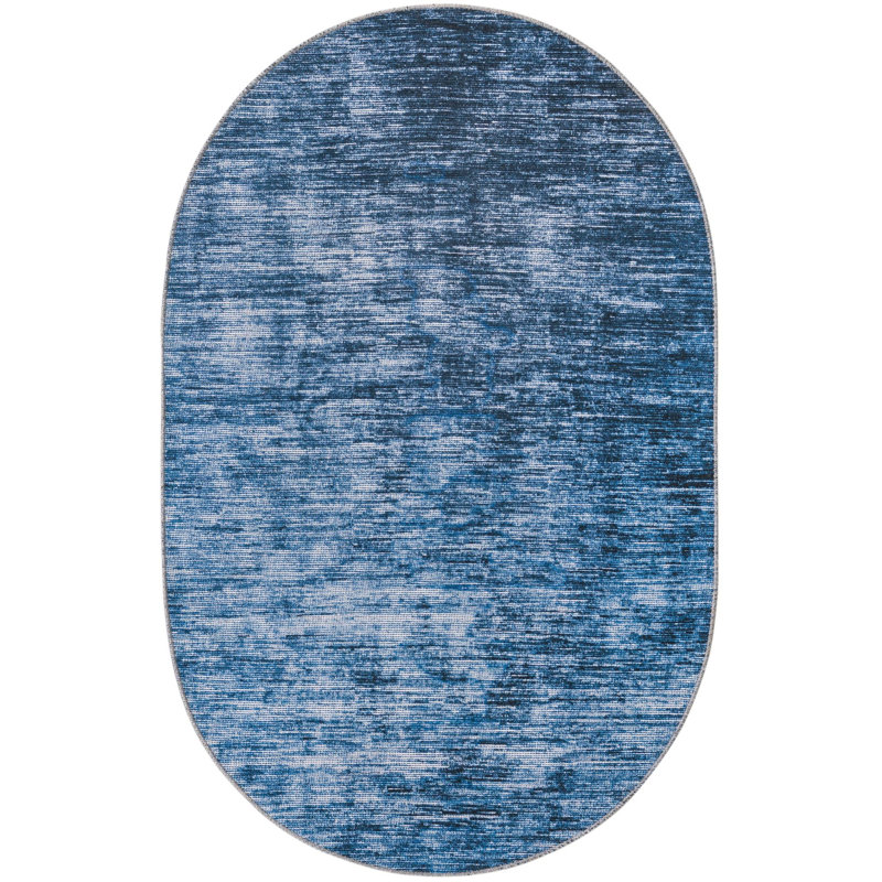 Ikhasa Chenille Abstract Indoor Rug, Oval 3'6" x 5'6"