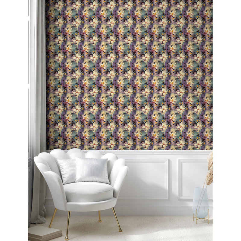 Makah Roll, 72" L x 13" W, Pale Eggplant Gray Teal