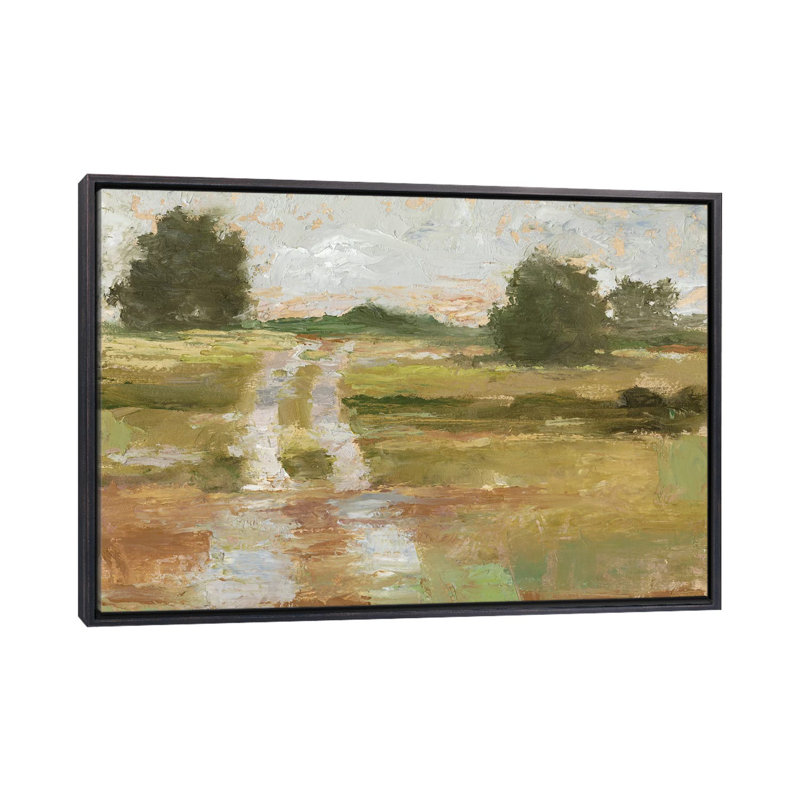 « Back Country Road II » par Ethan Harper, reproduction d’art, H 18 po x l 26 po x P 1,5 po, Encadrement noir décoloré