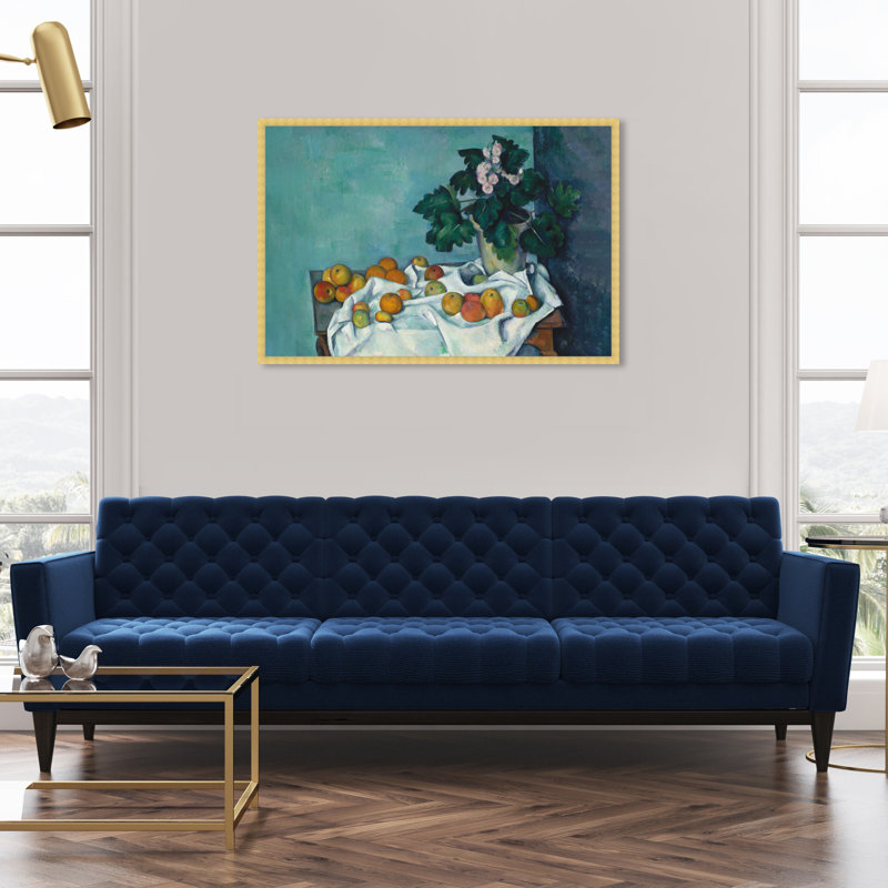 Flowers And Fruits Still Life Painting by  - Picture Frame Print, Or, H 32 po x l 47 po