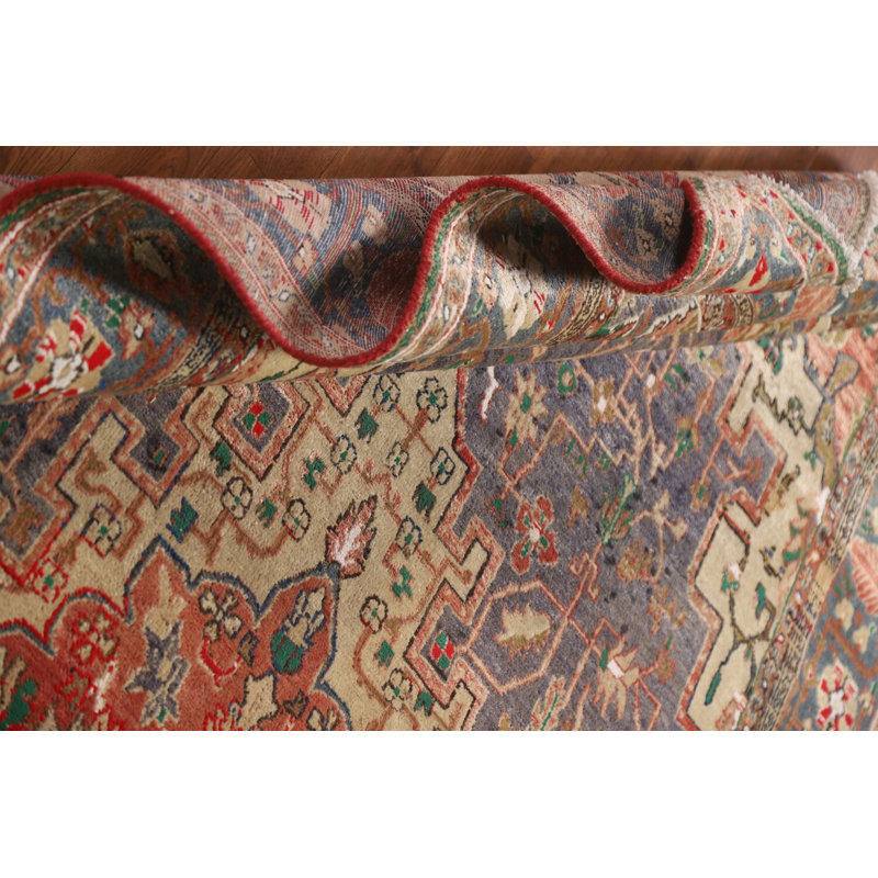 Tapis traditionnel rétro bleu 5 x 5