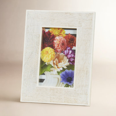 Cross Hatch Bone Picture Frame