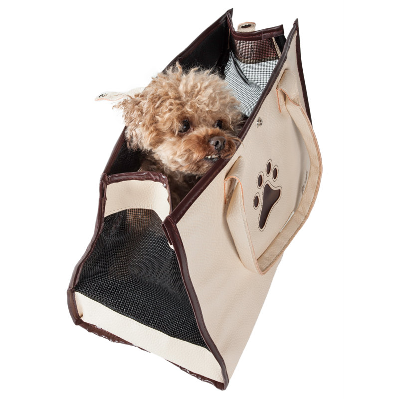 Pet Life Posh Paw' Pet Carrier, Beige and Brown
